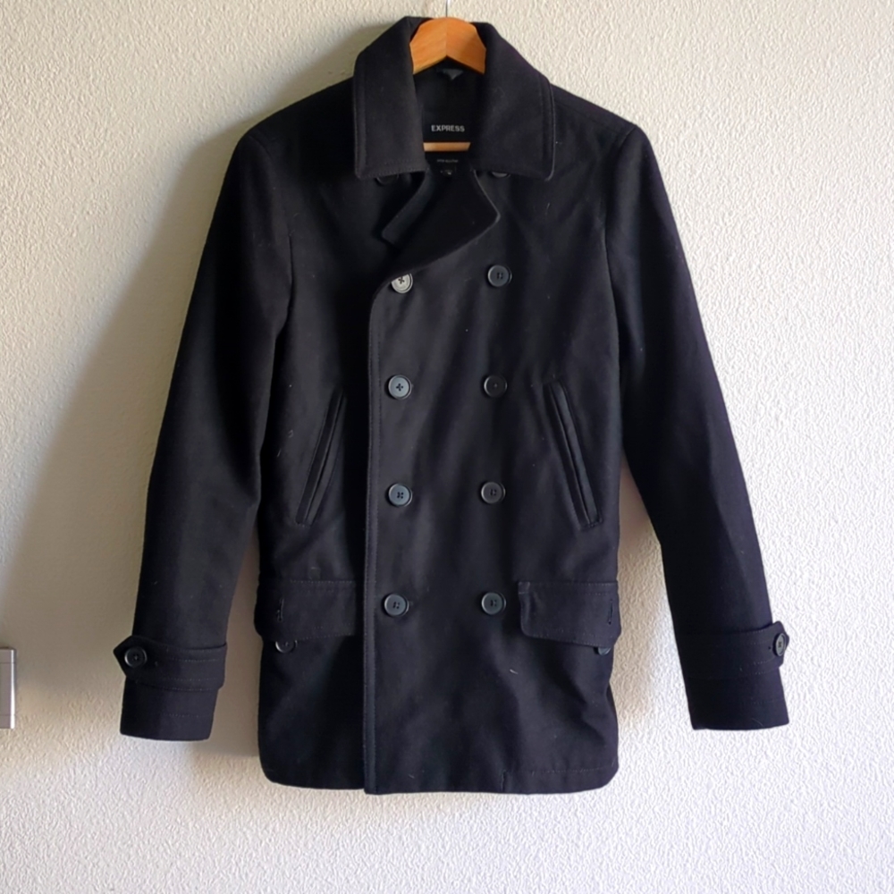 Express Men's Black Coat Size XS